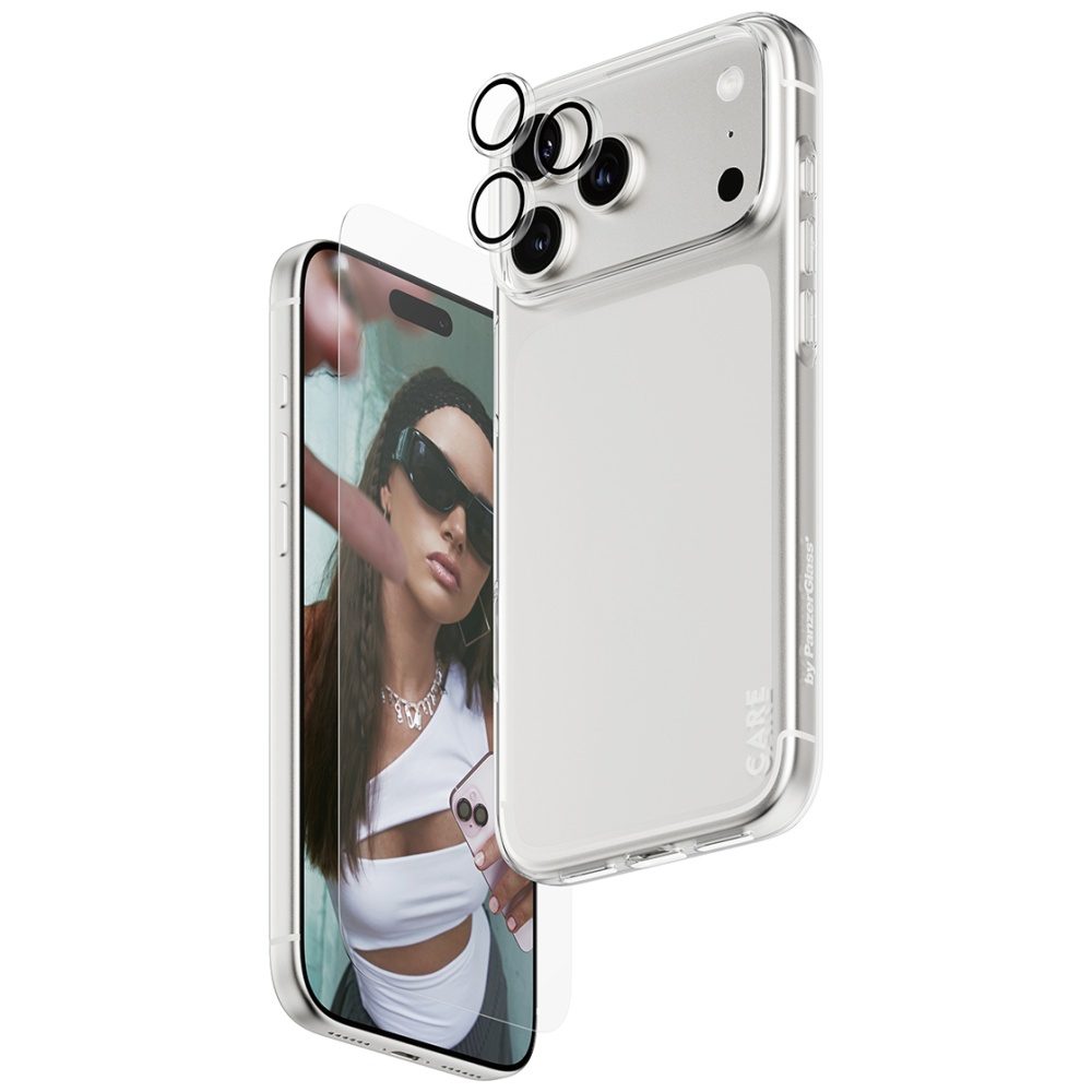 201442_2 CARE by PanzerGlass Fashionable Combo 3in1 Case + Glass + Lens for iPhone 17 Pro Maxeng