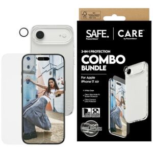 CARE by PanzerGlass Fashionable Combo 3in1 Protective Set Case + Glass + Lens for iPhone Aireng