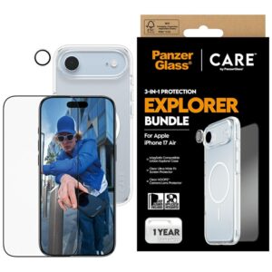 CARE by PanzerGlass Flagship Explorer 3-in-1 Case + Glass + Lens for iPhone Aireng