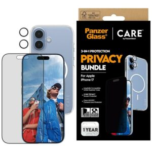 CARE by PanzerGlass Flagship Privacy 3-in-1 Case + Privacy Glass + Lens for iPhone 17eng