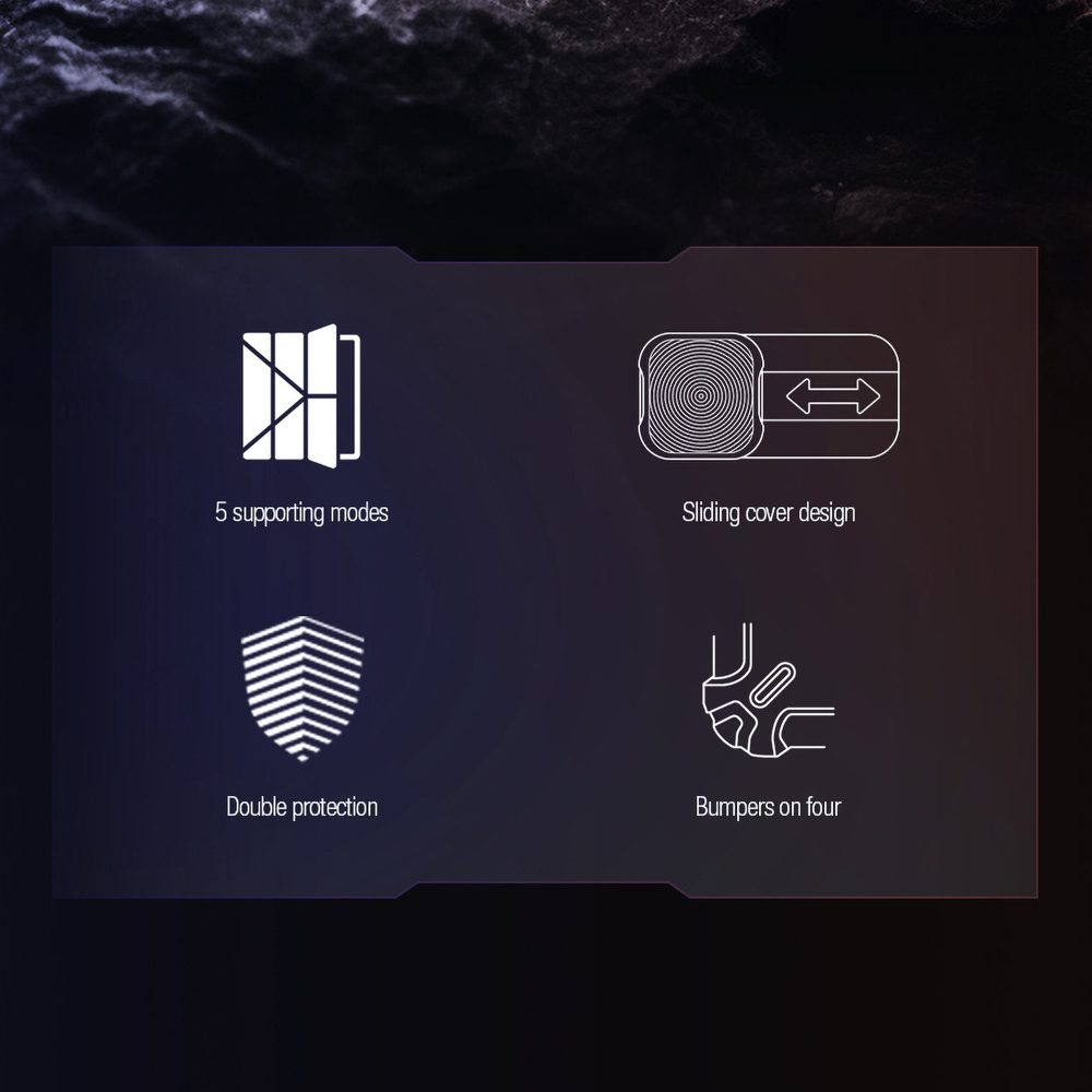 Nillkin Bumper Leather Case Pro case for Samsung Galaxy Tab S9+ - blackeng