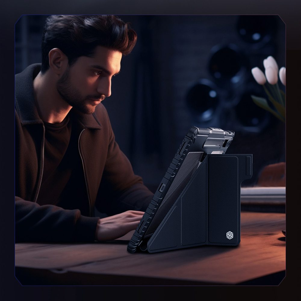 Nillkin Bumper Leather Case Pro case for Samsung Galaxy Tab S9+ - blackeng