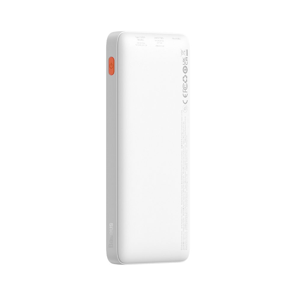 Baseus Airpow 20W 10000mAh Power Bank with Baseus Simple Series USB-A - USB-C 30 cm Cable - Whiteeng
