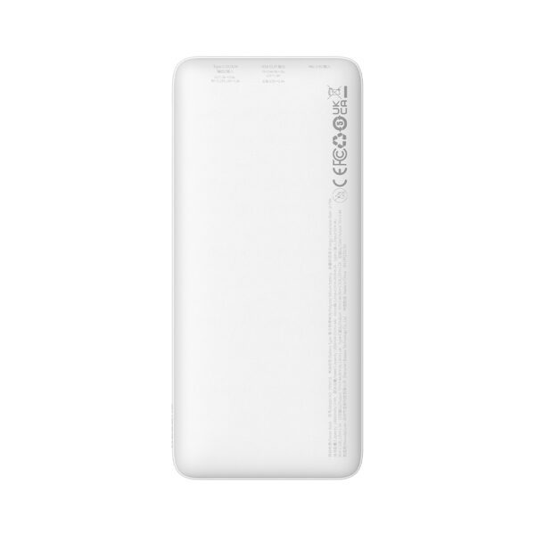 Baseus Airpow 20W 10000mAh Power Bank with Baseus Simple Series USB-A - USB-C 30 cm Cable - Whiteeng