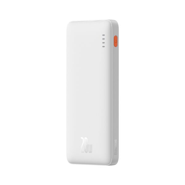 Baseus Airpow 20W 10000mAh Power Bank with Baseus Simple Series USB-A - USB-C 30 cm Cable - Whiteeng