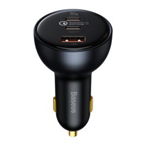 Baseus TZCCZM-0G USB-A / USB-C car charger 160W PPS / QC 5 / PD - grayeng