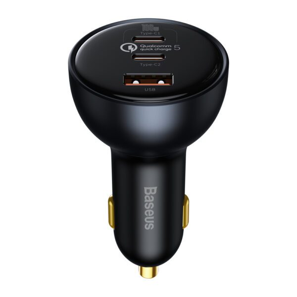 Baseus TZCCZM-0G USB-A / USB-C car charger 160W PPS / QC 5 / PD - grayeng