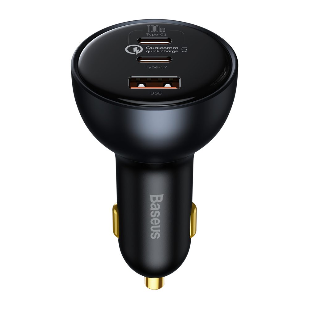 Baseus TZCCZM-0G USB-A / USB-C car charger 160W PPS / QC 5 / PD - grayeng