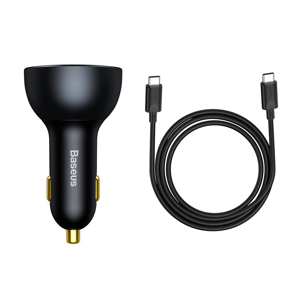 Baseus TZCCZM-0G USB-A / USB-C car charger 160W PPS / QC 5 / PD - grayeng
