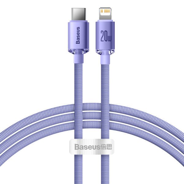 Baseus CAJY000205 Lightning - USB-C PD cable 20W 480Mb/s 1.2m - purpleeng