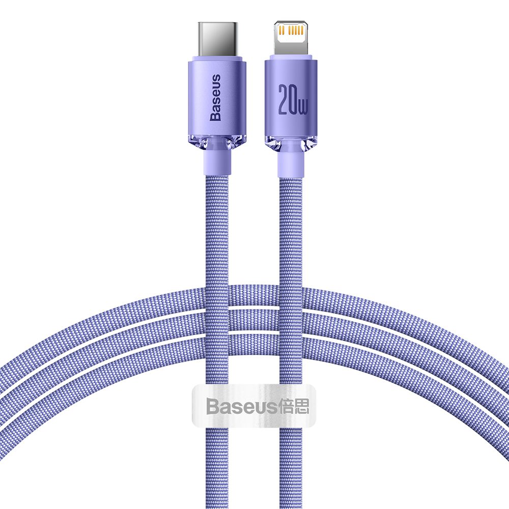 Baseus CAJY000205 Lightning - USB-C PD cable 20W 480Mb/s 1.2m - purpleeng