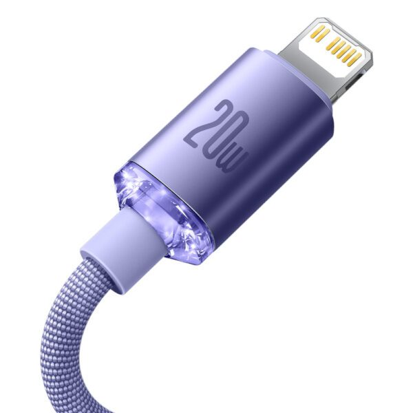 Baseus CAJY000205 Lightning - USB-C PD cable 20W 480Mb/s 1.2m - purpleeng