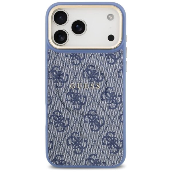 GUESS case for IPHONE 17 Pro Max compatible with MagSafe GUHMP17XP4MSEGCB (PU 4G W/ Classic) blue