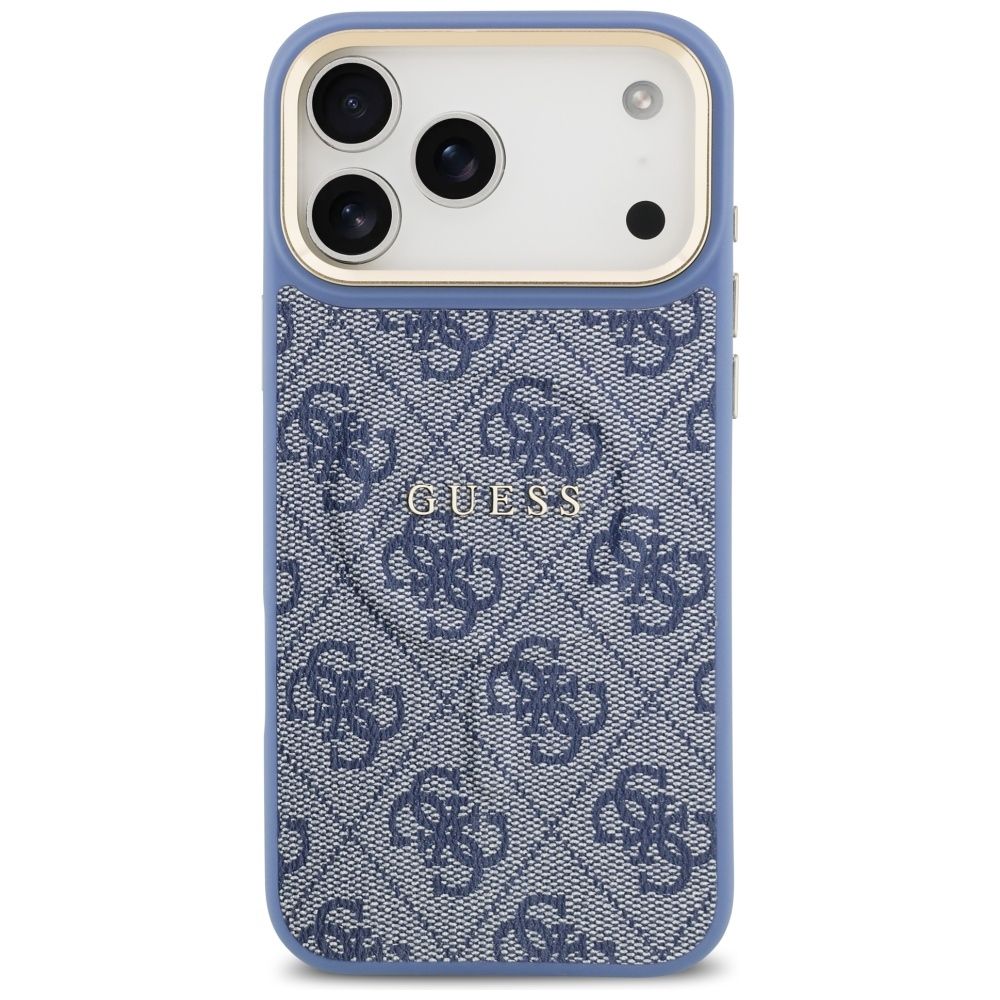 GUESS case for IPHONE 17 Pro Max compatible with MagSafe GUHMP17XP4MSEGCB (PU 4G W/ Classic) blue