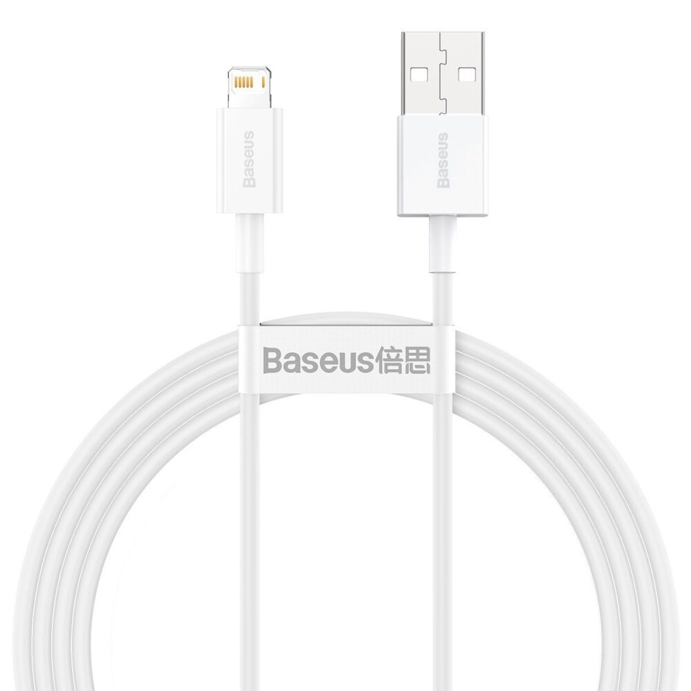 Kabel USB do Lightning Baseus Superior Series, 2.4A, 1.5m (biały)