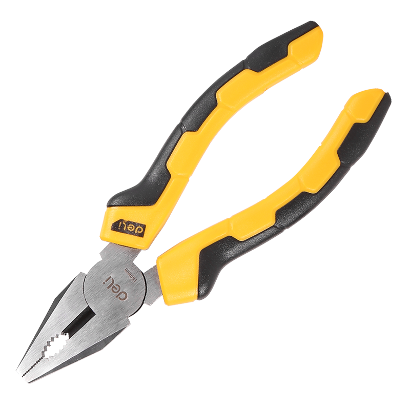 Szczypce uniwersalne (kombinerki) Deli Tools EDL2006, 6" (żółte)