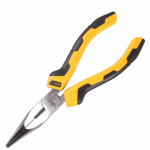 Szczypce wydłużone proste Deli Tools EDL2106, 6" (żółte)