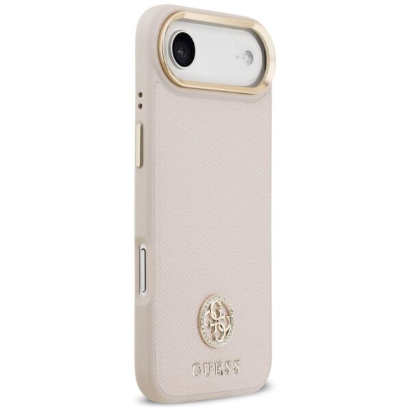 20b22a1847bb9813bf4bc9ad48bdbe4c GUESS case for IPHONE 17 Air compatible with MagSafe GUHMP17MPGCRMDEP (PU W/ Grained Strass Logo) pink