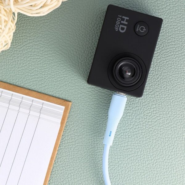 FORCELL F-ENERGY C341 cable USB A to Micro USB QC3.0 2,4A 18W Silicone 1 m blue