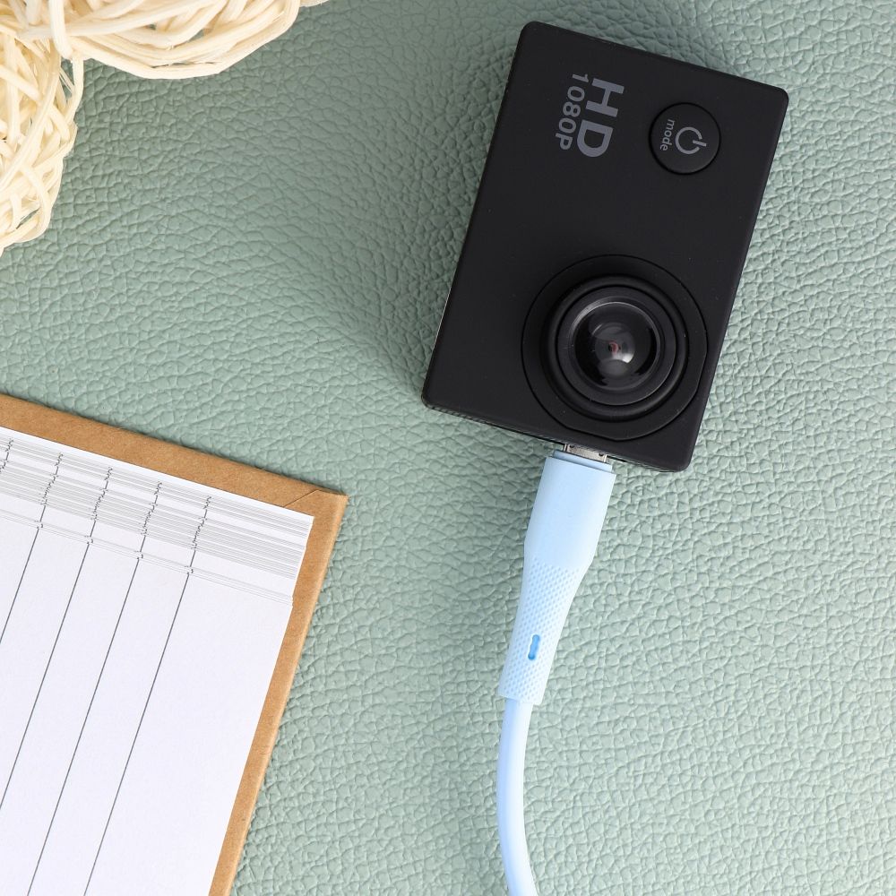 FORCELL F-ENERGY C341 cable USB A to Micro USB QC3.0 2,4A 18W Silicone 1 m blue