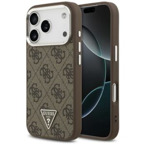 GUESS case for IPHONE 17 Pro compatible with MagSafe GUHMP17LP4TSRCMW (PU 4G W/Triangle Logo SL) brown