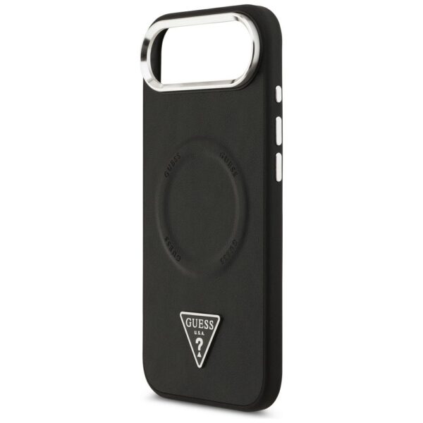 GUESS case for IPHONE 17 Air compatible with MagSafe GUHMP17MPSDTSCMK (PU W/ Triangle Logo) black