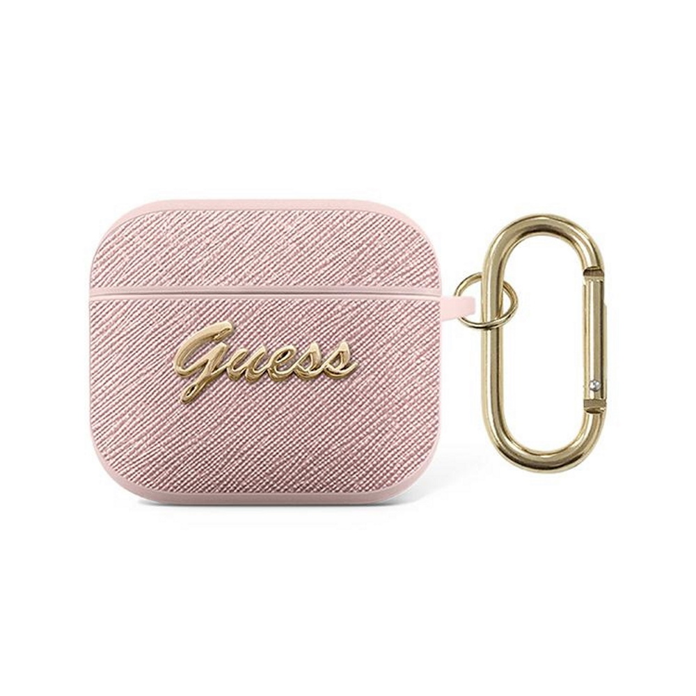 253799_oryg Guess case for Airpods 3 GUA3SASMP pink 4G Script Metal