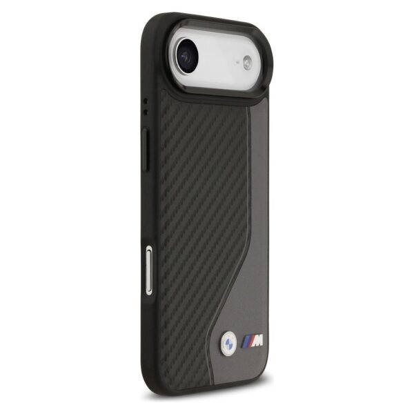 BMW case for IPHONE 17 Air compatible with MagSafe BMHMP17M25PCCSCAK (PU Carbon Logo) anthracite