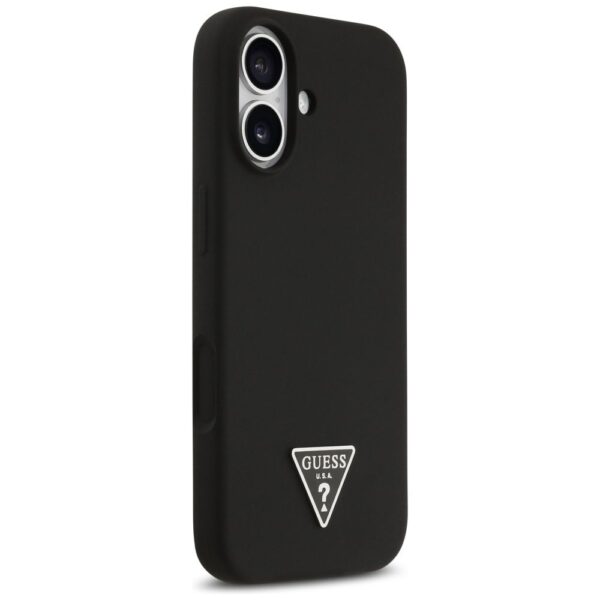 GUESS case for IPHONE 17 compatible with MagSafe GUHMP17SSCTRLMK (Silicone W/ Triangle Logo) black