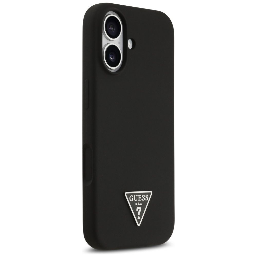 GUESS case for IPHONE 17 compatible with MagSafe GUHMP17SSCTRLMK (Silicone W/ Triangle Logo) black