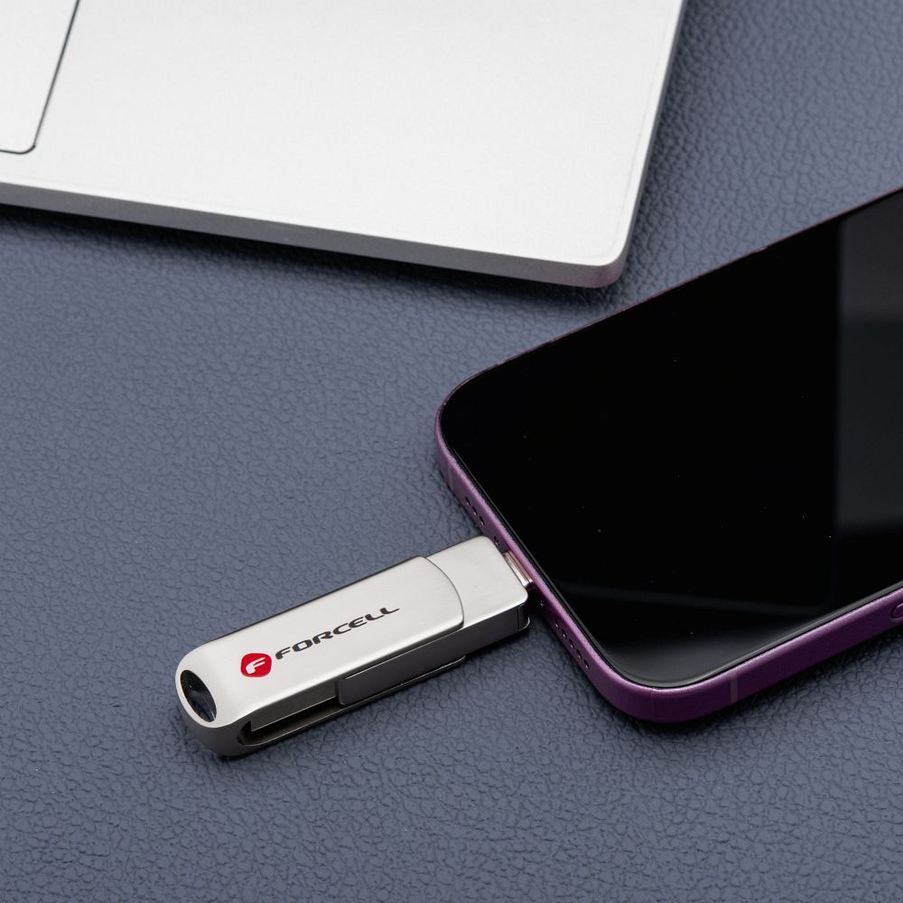 FORCELL F-DATA pendrive Metal 64GB USB3.2 Gen 1 (USB A) silver