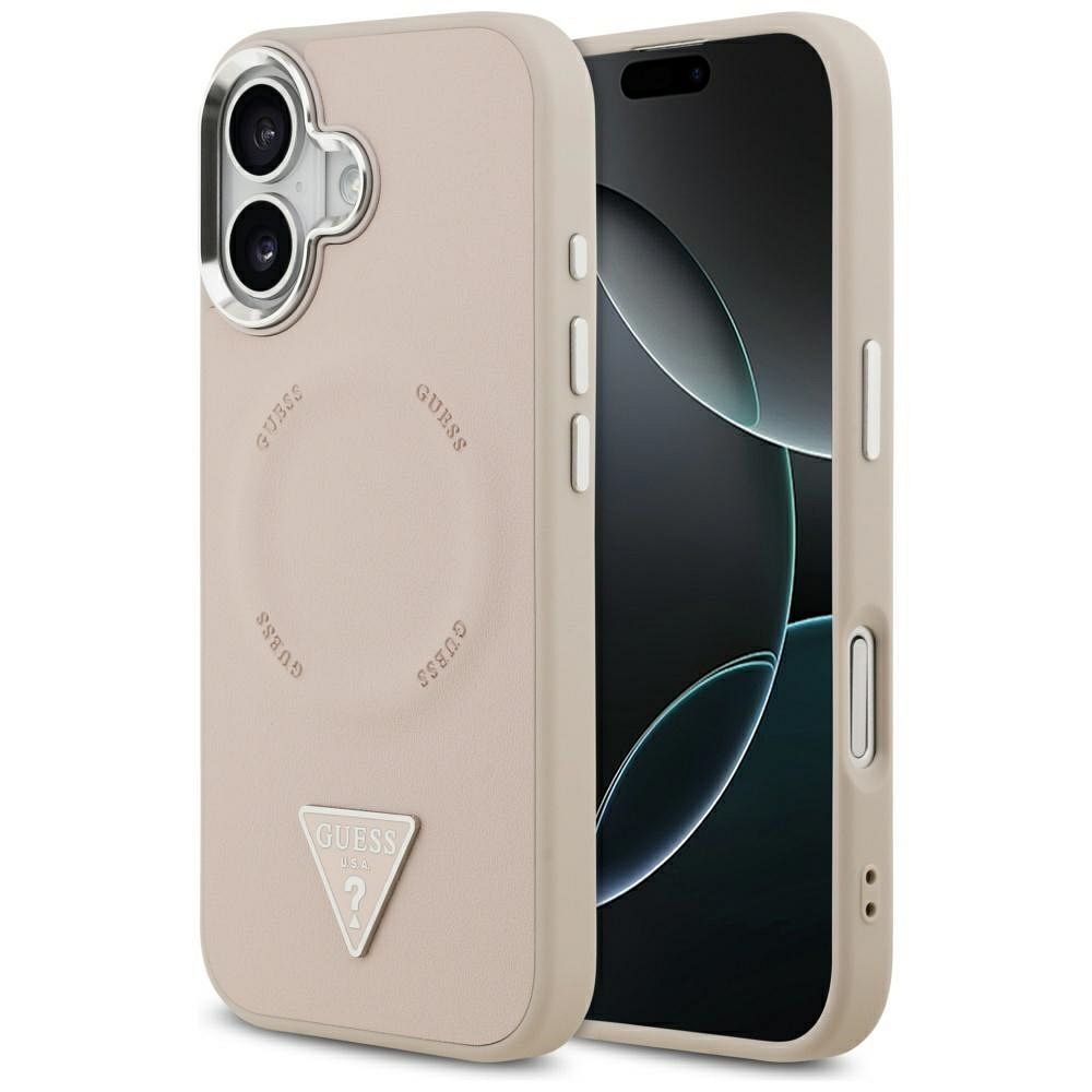 26b16c9bcef894423b3f4367526a0c3b GUESS case for IPHONE 17 compatible with MagSafe GUHMP17SPSDTSCMP (PU W/ Triangle Logo) pink