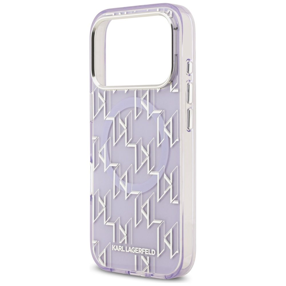 26e6f316ec36ca7b2e1279681be4b8c1 KARL LAGERFELD case for IPHONE 17 Pro compatible with MagSafe KLHMP17LHMIKLMEU (IML KL Monogram) purple