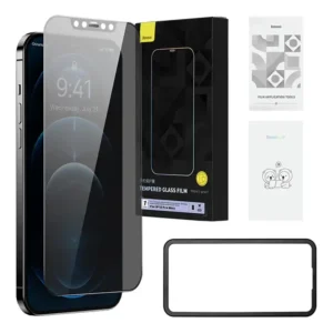 Szkło hartowane z filtrem prywatyzującym 0.3mm Baseus do iPhone 12 Pro Max