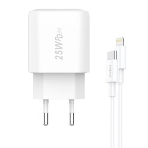 Ładowarka sieciowa Foneng EU40 + kabel Typ-C do Lightning 25W