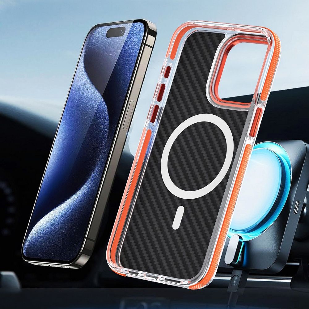 FIBER Case comapitble with MagSafe for XIAOMI Redmi A5 ( 173.45 x 79.35 x 8.45 ) orange