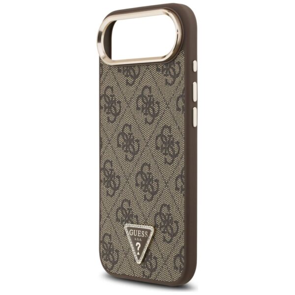 2b840dbcc091bb8a456a1bc6754e29c1 GUESS case for IPHONE 17 Air compatible with MagSafe GUHMP17MP4GTDGMW (4G PU W/ Triangle Logo) gold brown