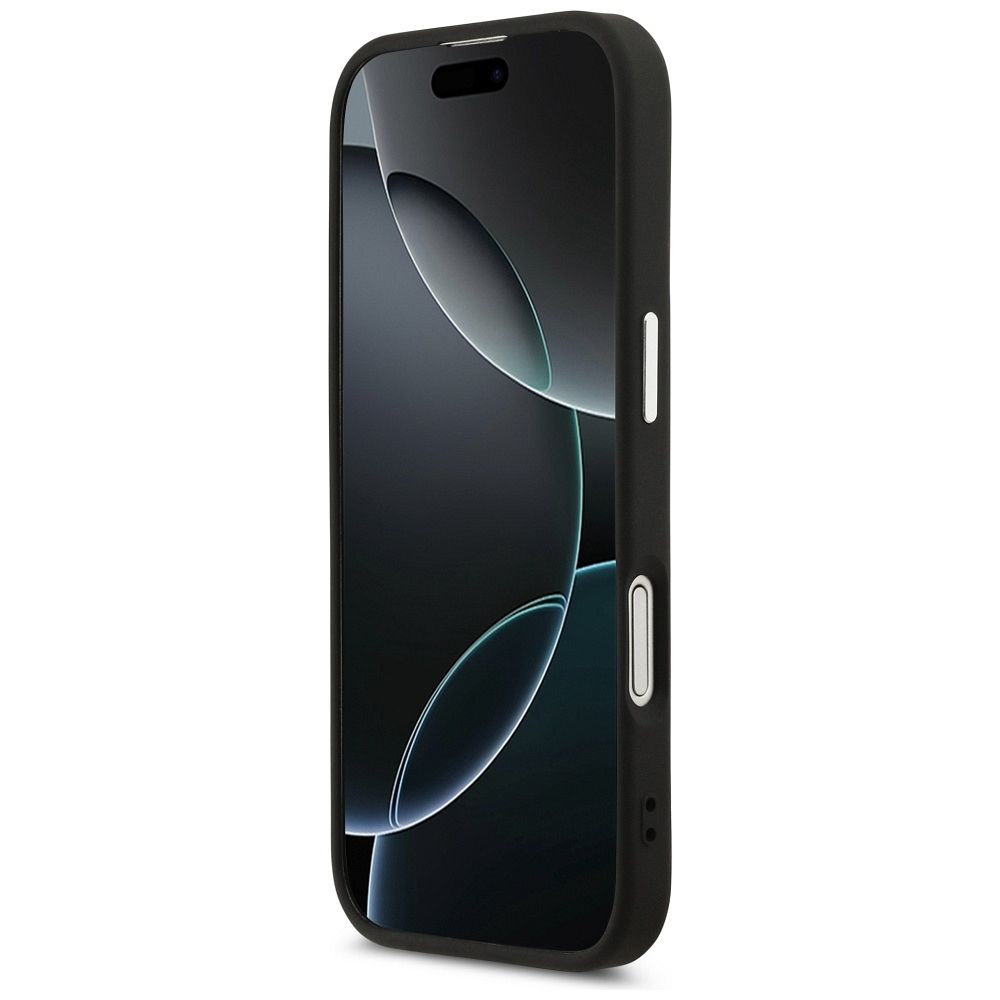 2bc50f645f2493422ea9a8f25ba3b71f GUESS case for IPHONE 17 compatible with MagSafe GUHMP17SPSDTSCMK (PU W/ Triangle Logo) black