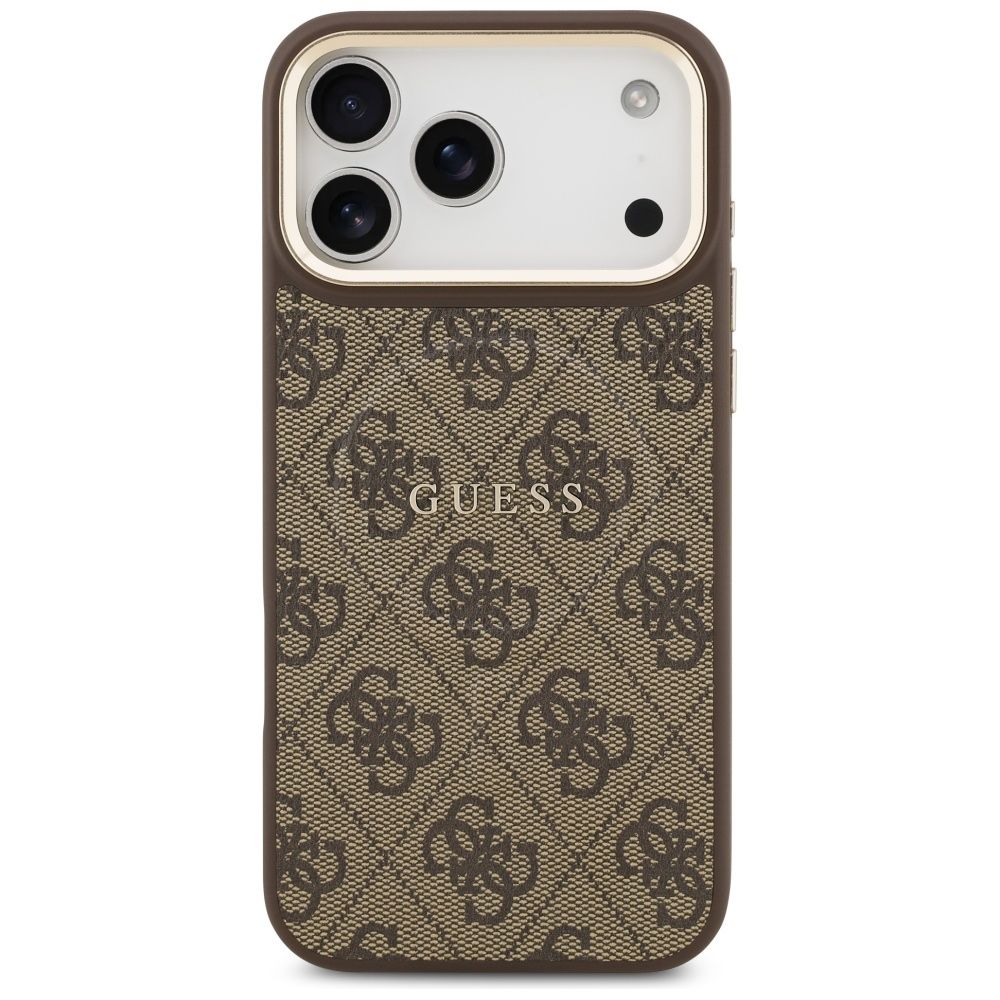GUESS case for IPHONE 17 Pro Max compatible with MagSafe GUHMP17XP4MSEGCW (PU 4G W/ Classic) brown