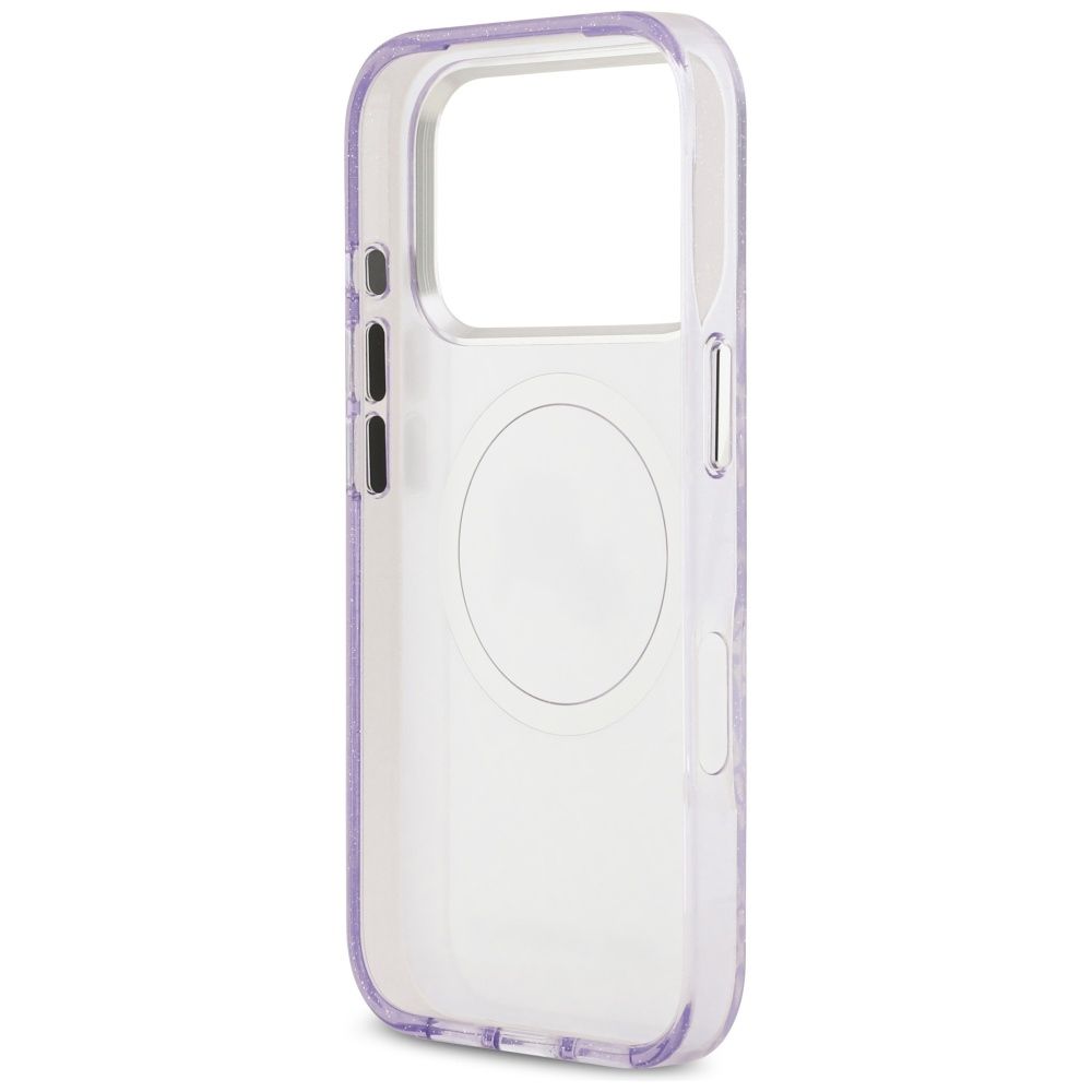 2d4f799af20903466ab7c6b4e87e05b3 KARL LAGERFELD case for IPHONE 17 Pro compatible with MagSafe KLHMP17LHMKBKCHOU (IML Glitter K&C Heads Logo) purple
