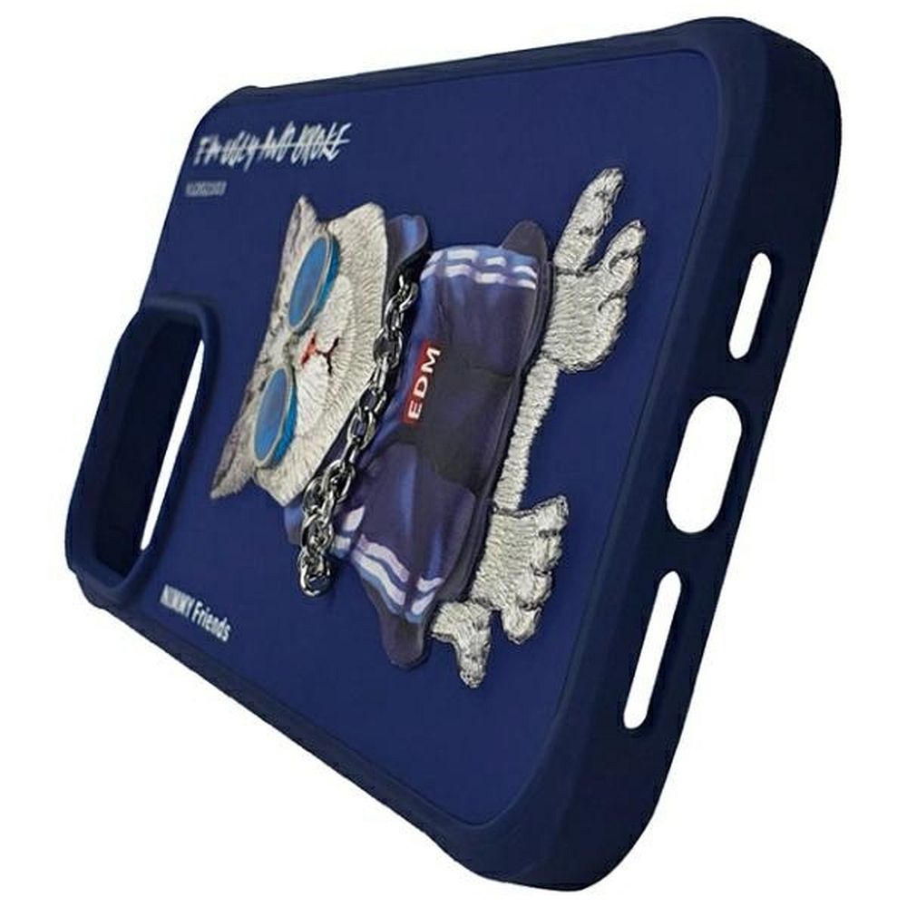 NIMMY case GLASSES COOL CAT for IPHONE 15 Pro blue