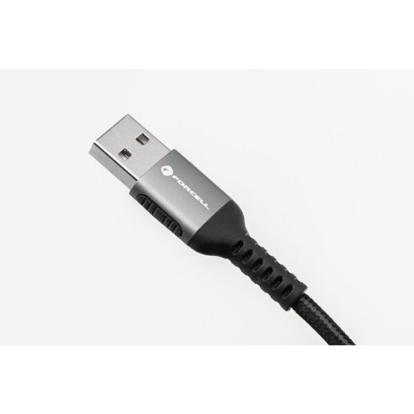 2e3e5429583943ee592cd0d2197119ce FORCELL F-ENERGY C256 cable USB A to Type C QC4.0 3A 66W Cafule 0,25 m black