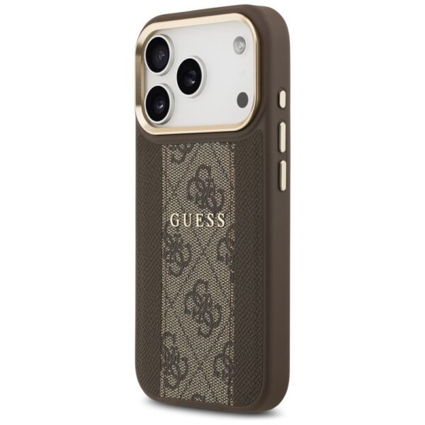 2ea22e3d8d56815dbd1cf1df41a615fb GUESS case for IPHONE 17 Pro compatible with MagSafe GUHMP17LPG4SEMCW (PU W/ 4G Stripe) brown