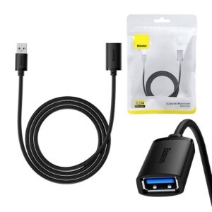 Przedłużacz Baseus USB 3.0 męski do żeński, AirJoy series, 1.5m (czarny)