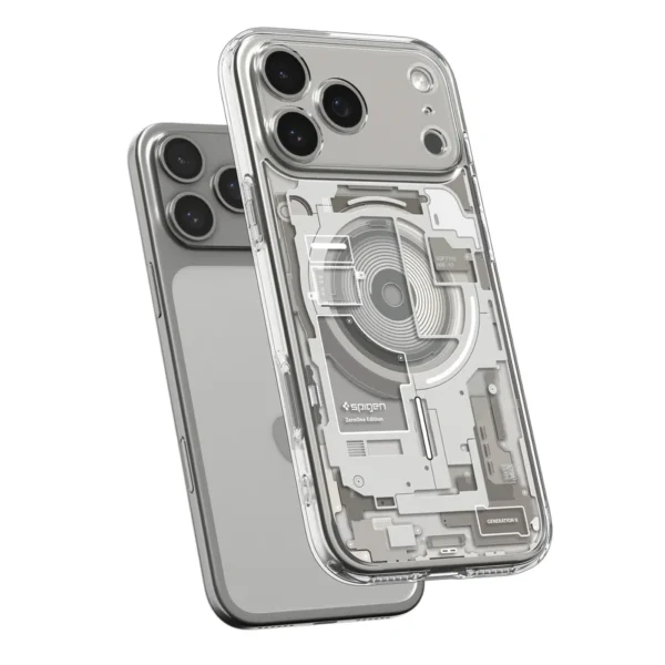 SPIGEN case ULTRA HYBRID MAG compatible with MagSafe for IPHONE 17 Pro Max zero one natural tutanium