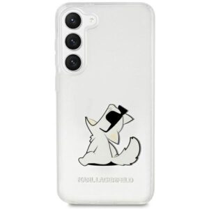 Karl Lagerfeld case for Samsung Galaxy S23 Plus KLHCS23MCFNRC transparent HC PC/TPU Choupette Eat