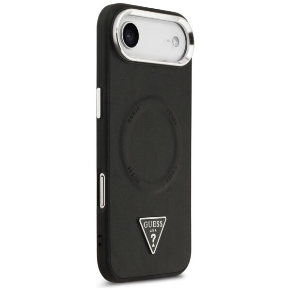 GUESS case for IPHONE 17 Air compatible with MagSafe GUHMP17MPSDTSCMK (PU W/ Triangle Logo) black
