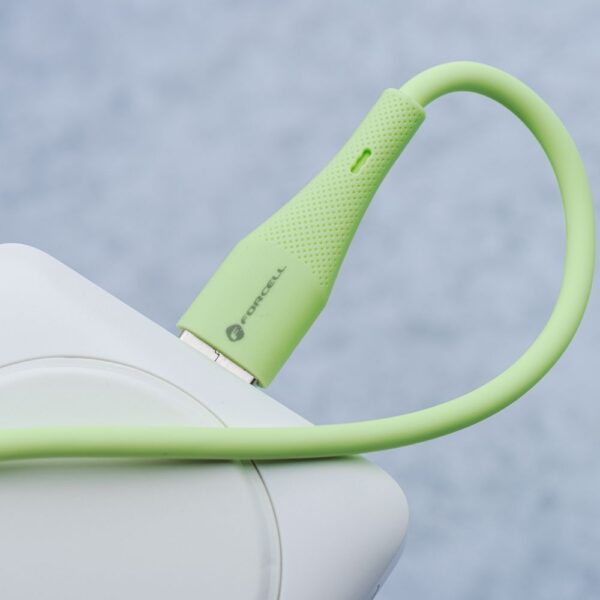 FORCELL F-ENERGY C346 cable Type C to Lightning PD 3A 27W Silicone 1 m green