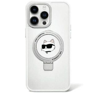 Karl Lagerfeld case for iPhone 15 Pro 6,1" KLHMP15LHMRSCHH white HC Magsafe Ringstand CH
