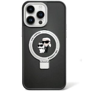Karl Lagerfeld case for iPhone 13 Pro 6,1" KKLHMP13LHMRSKCK black HC Magsafe Ringstand KC